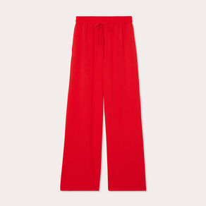 pantalon large fluide rouge fluo femme Pantalon large fluide rouge fluo femme