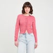 Gilet manches longues vieux rose femme
