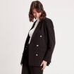 Veste blazer ajustée noir femme