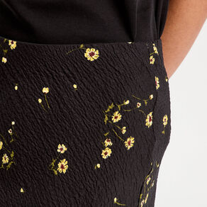 jupe longue evasee fluide jaune femme Jupe longue évasée fluide jaune femme