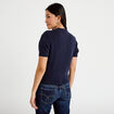 Gilet manches courtes bleu marine femme