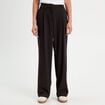 Pantalon large avec pinces noir femme