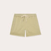 Short droit détails brodés vert kaki femme