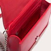 Sac matelassé avec chaîne rouge fluo femme