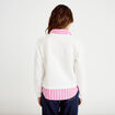 Sweat chemise 2-en-1 ecru femme