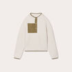 Sweat effet polaire ecru femme