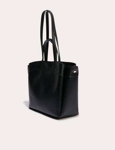 Sac cabas doubles anses noir femme