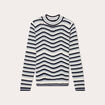 Pull col montant blanc femme