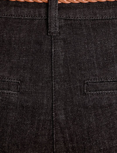 Jeans chino avec ceinture noir femme