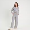 Pantalon large bleu marine femme