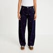 Jean avec broderie bleu marine femme
