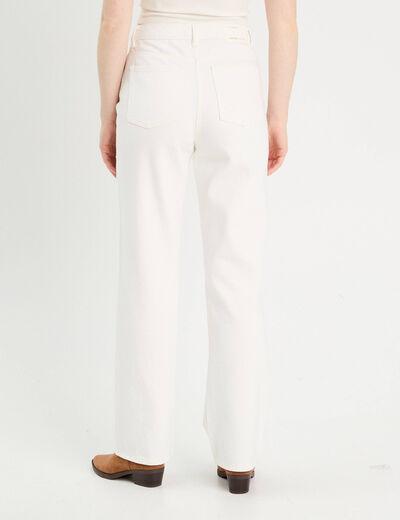 Jeans droit 5 poches ecru femme