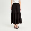 Jupe longue évasée noir femme