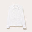 Chemise cintr&eacute;e mi-longue blanc femme