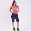 Pantacourt bleu marine femme