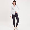 Jeans skinny taille élastiquée denim brut femme