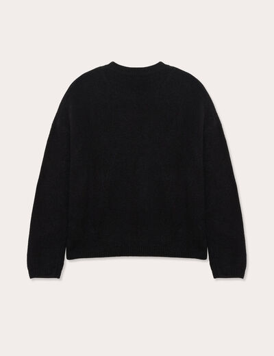 Pull manches longues noir femme