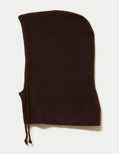 Cagoule marron fonc&eacute; femme