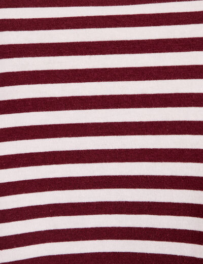 T-shirt col rond manches longues rose femme