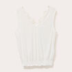 Blouse sans manches ecru femme