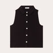 Chemise sans manches noir femme