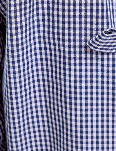 Chemise droite courte en coton blanc femme
