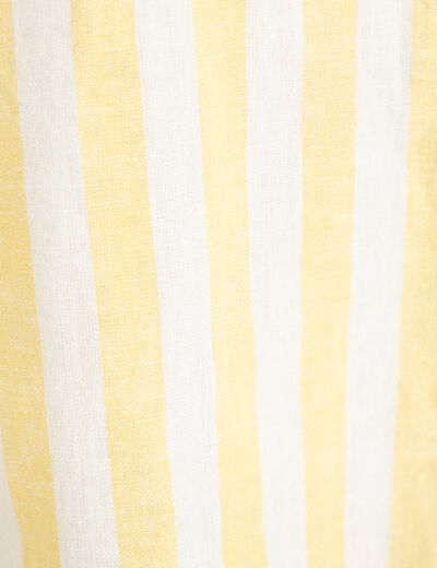 Blouse col V manches 3/4 jaune pastel femme