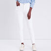 Jeans slim 5 poches blanc femme