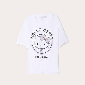 t shirt oversize hello kitty blanc femme T-shirt oversize Hello Kitty blanc femme