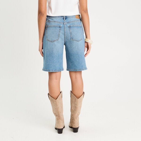 bermuda large en jean denim double stone femme Bermuda large en jean denim double stone femme