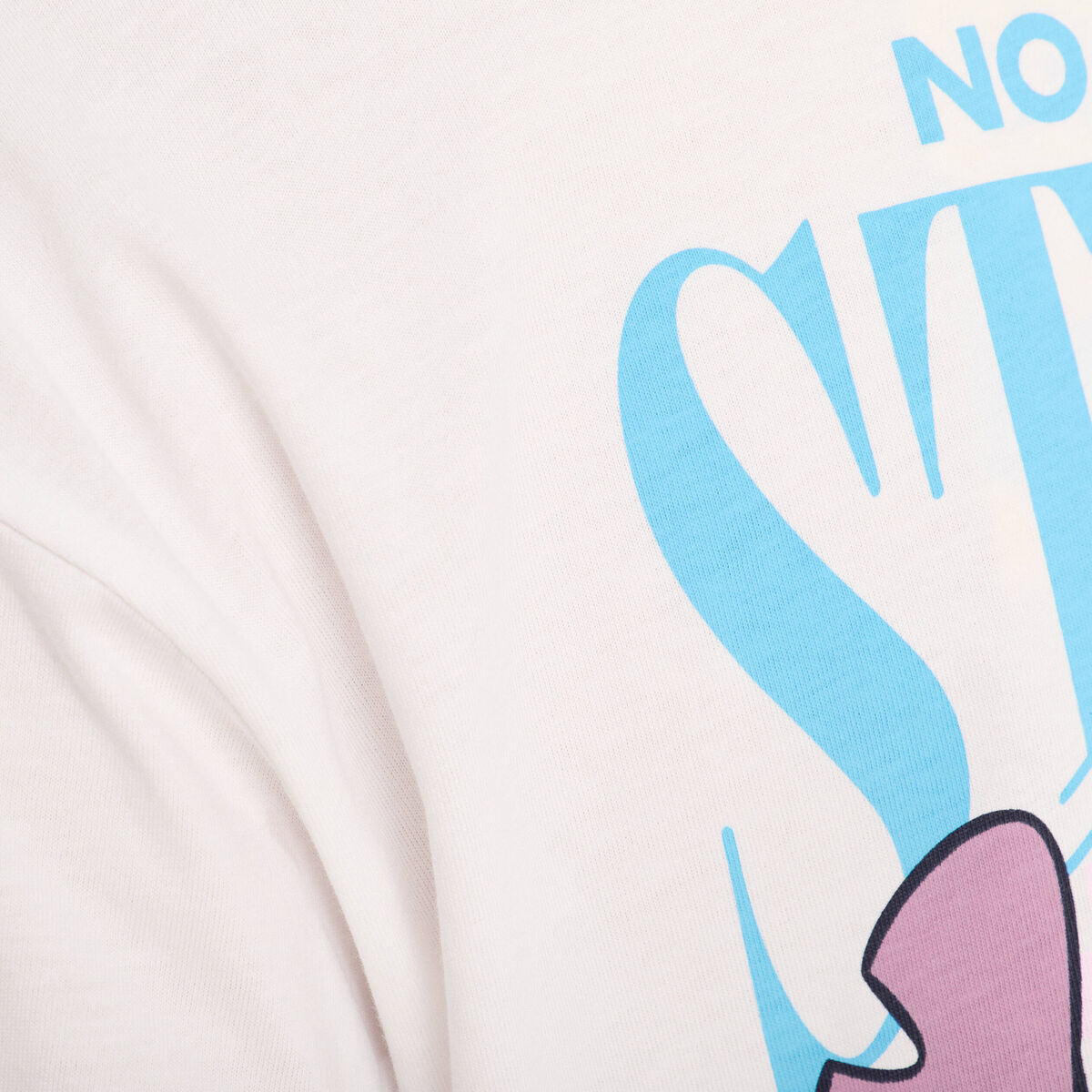 T-shirt oversize Stitch blanc femme