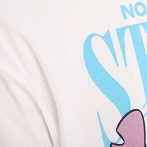 T-shirt oversize Stitch blanc femme
