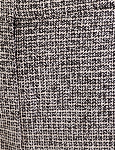 Short regular taille standard tweed noir femme