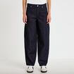 Jean barrel taille haute denim brut femme