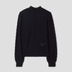 Pull manches longues noir femme