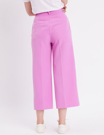 Pantalon city large violet femme