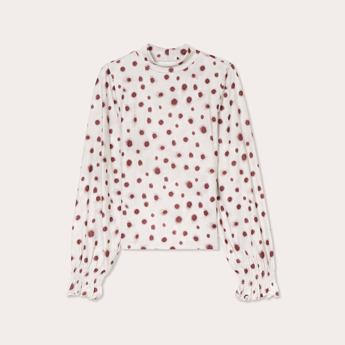 T-shirt col montant blanc femme