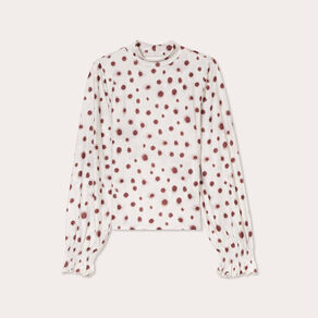 T-shirt col montant blanc femme