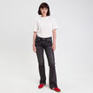 Jean flare taille basse denim noir femme