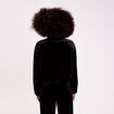 Veste teddy velours noir femme