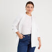 Veste blazer manches 3/4 ecru femme