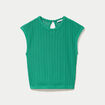 D&eacute;bardeur ajour&eacute; vert femme