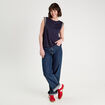 Débardeur sans manches bleu marine femme