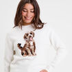 Pull manches longues ecru femme