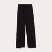 Pantalon large taille haute fluide noir femme