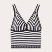 Débardeur crochet cropped noir femme