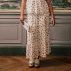 Jupe longue &eacute;vas&eacute;e Bridgerton blanc femme