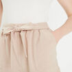 Combishort ceinturée sable femme