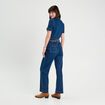 Combinaison pantalon en jean denim brut femme