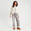 Blouse volants ecru femme